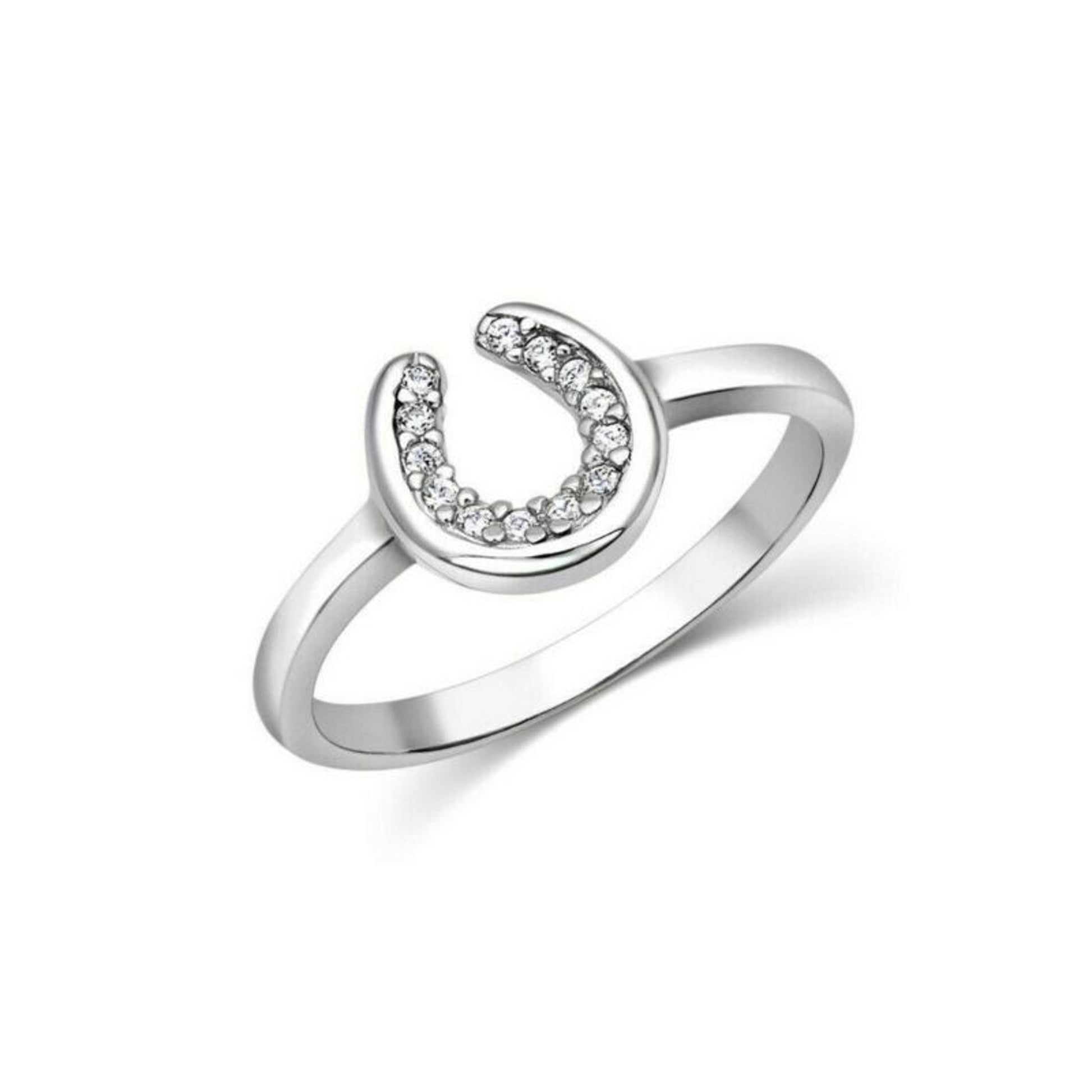 Montana Silversmiths Blinged Out Horseshoe Ring
