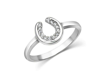 Montana Silversmiths Blinged Out Horseshoe Ring