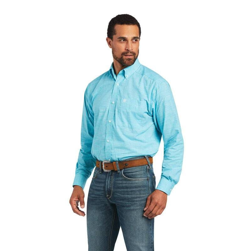 Ariat Mens Solid Slub Classic Fit Shirt