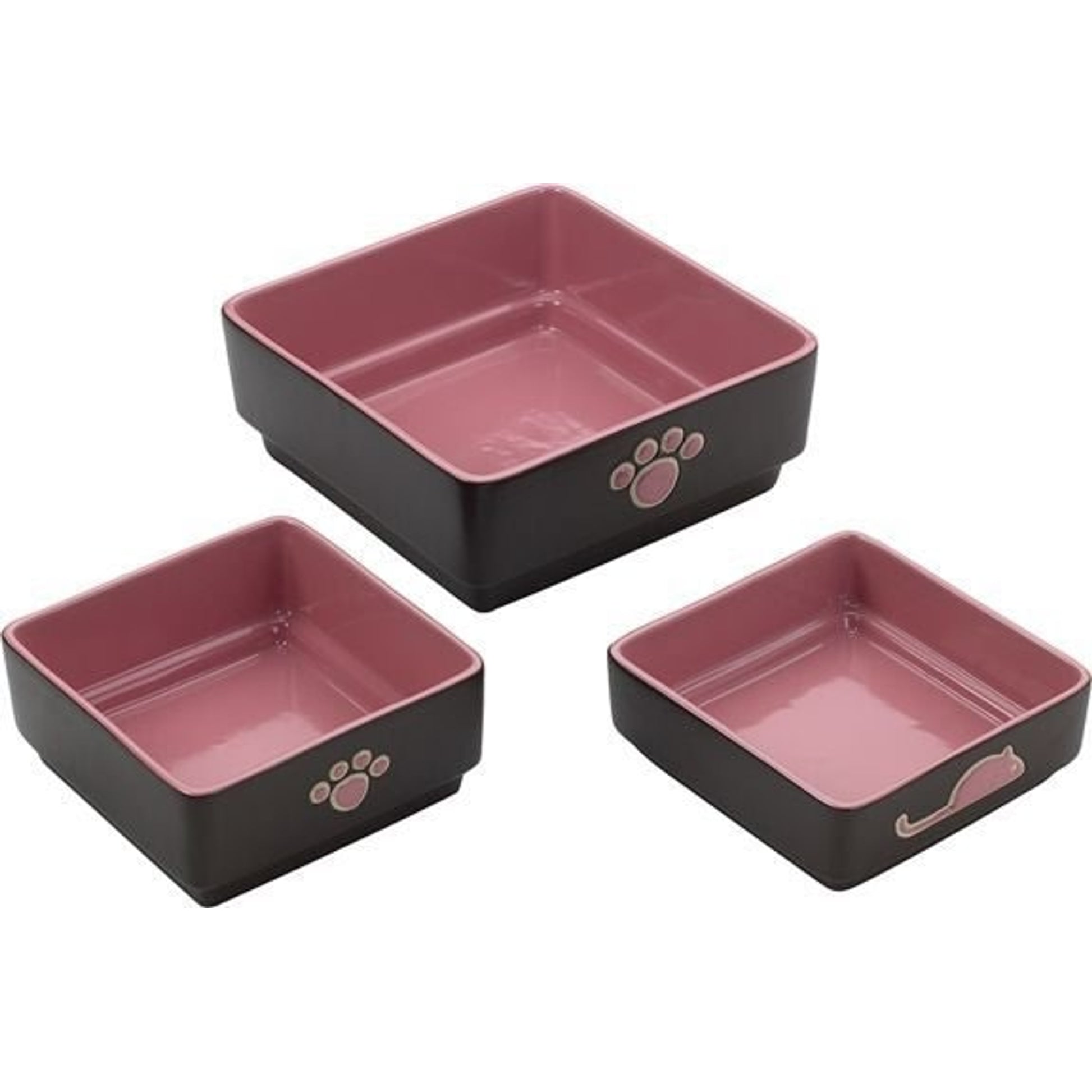 SPOT Four Square Stoneware Dog Dish