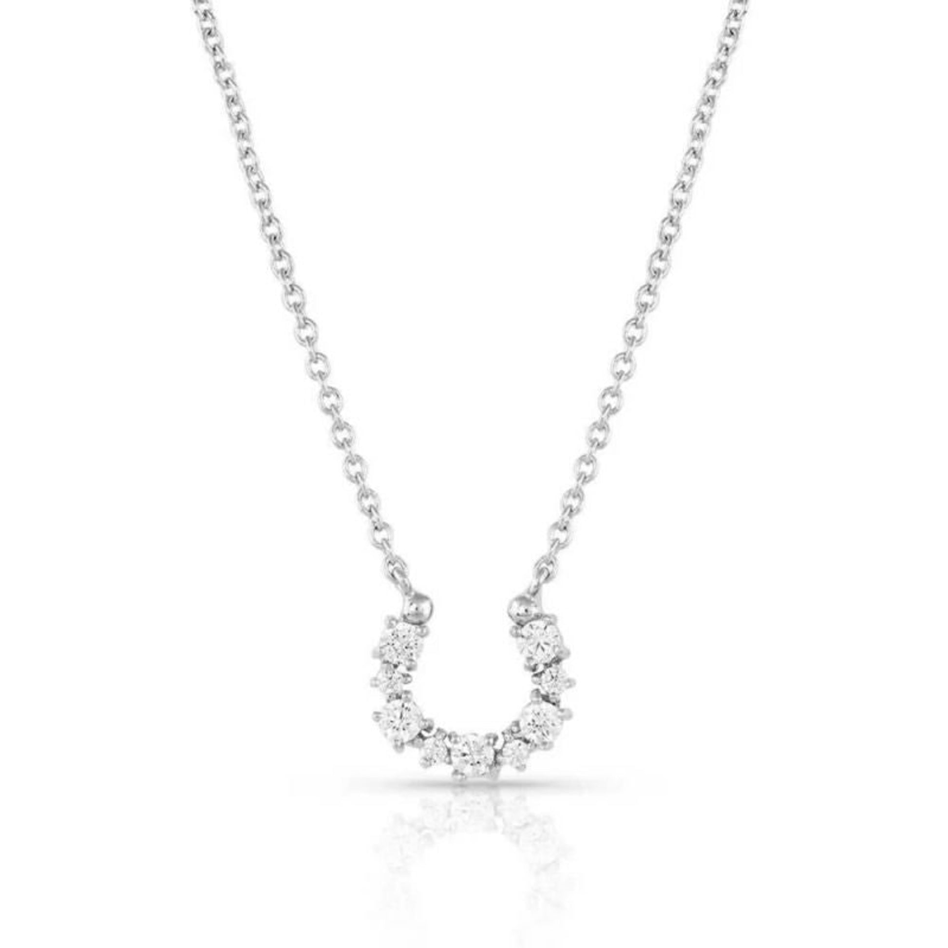 Montana Silversmiths Longline Crystal Horseshoe Ne