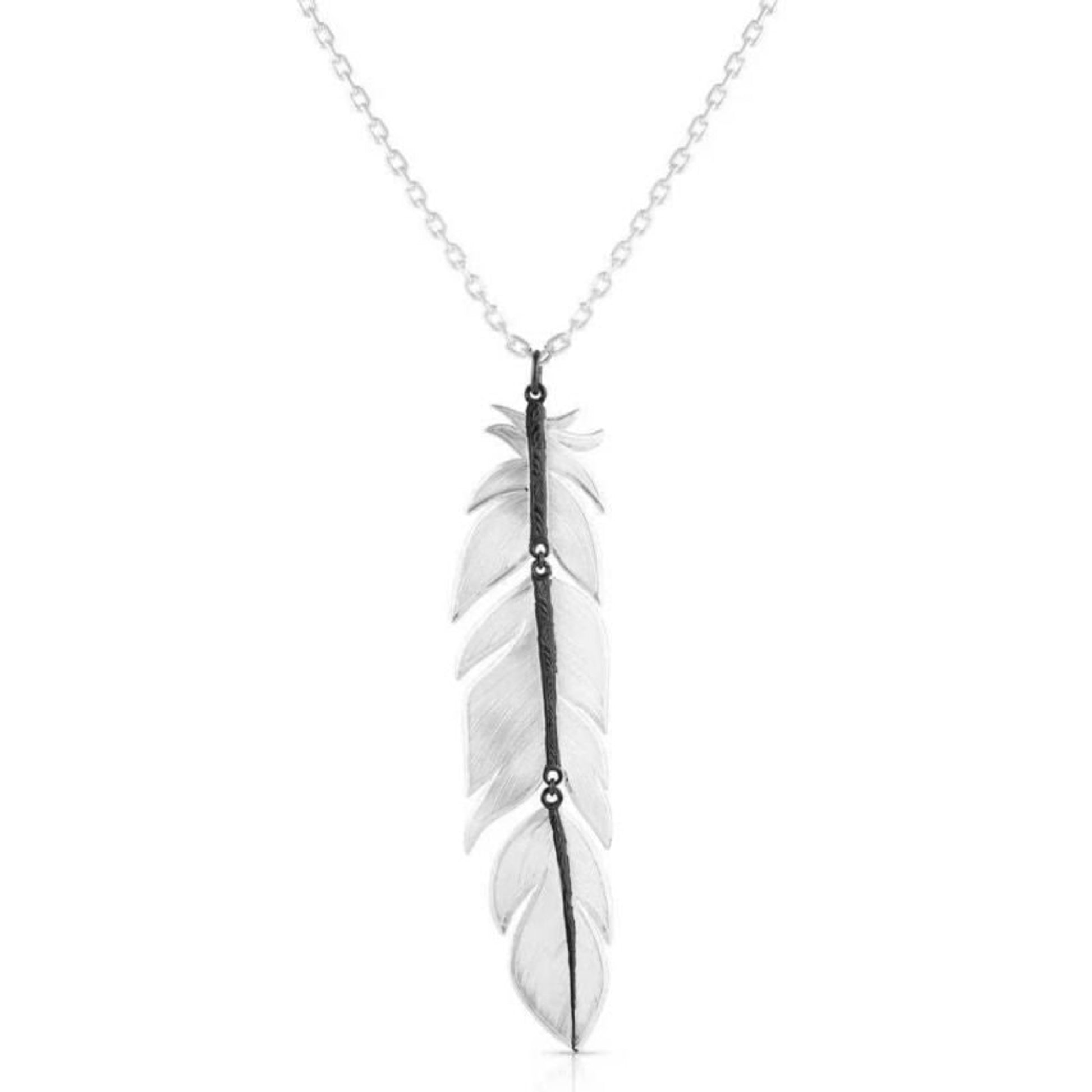 Montana Silversmiths Midnight Magic Feather Neckla