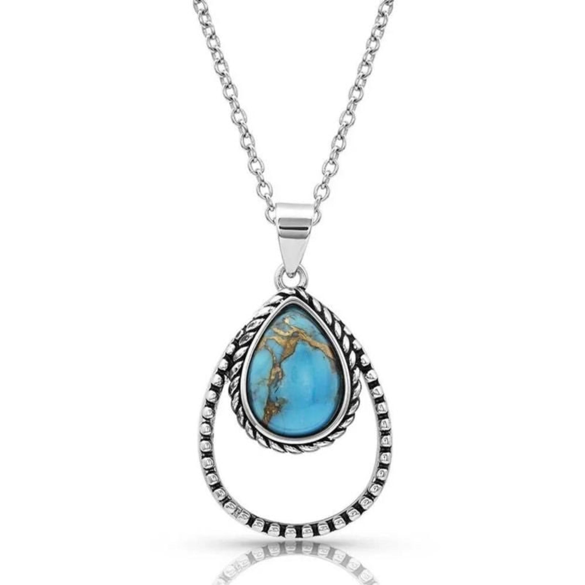 Montana Silversmiths Double Rope Turquoise Necklac
