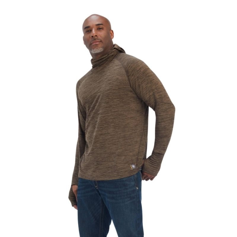 Ariat Mens Rebar Gridwork Balaclava Baselayer Shir
