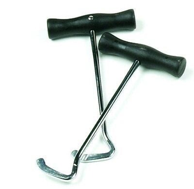 Plastic Handle Riding Boot Hooks Standard Black
