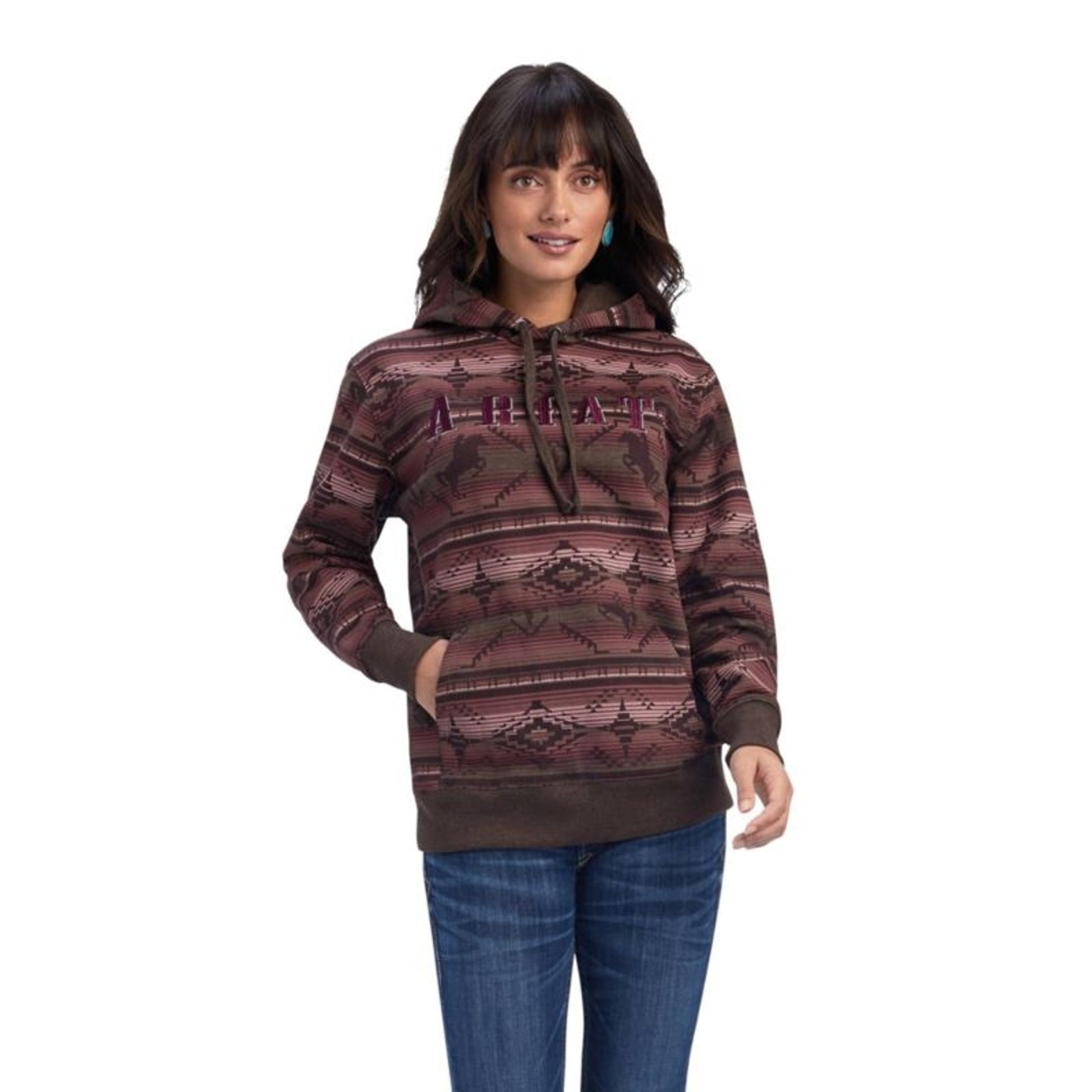 Ariat Ladies REAL Allover Print Hoodie