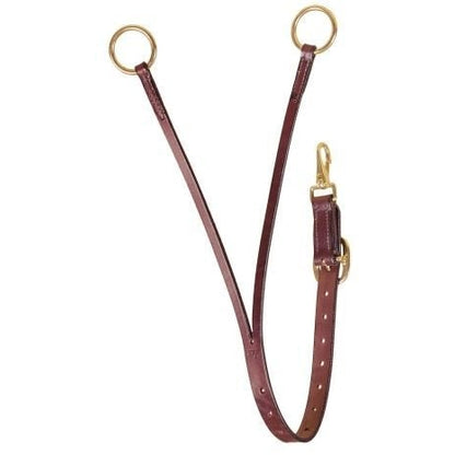Tory Leather Bridle Leather Training Fork - Brass