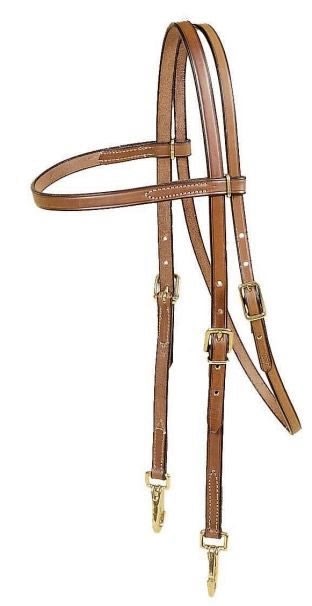 Tory Browband Training Brass Snap Bit Ends Blk
