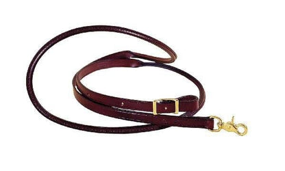 Tory Roping Reins - Rolled Hand Hold 3/4x7 Blk/Gry