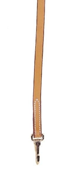 Tory Single Ply Reins - Nickel Snaps 5/8in Bk/Gry