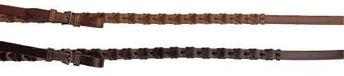 Tory Laced Rein with Buckle Bit Ends 5/8in x 54in Brn