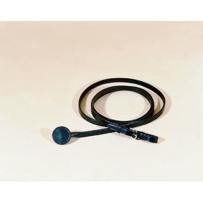 Tory 5/8In Bridle Leather Lead - Brass Buckle Blk