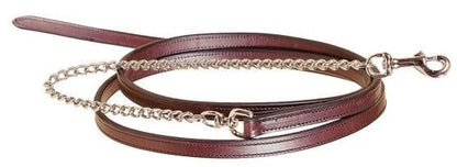 Partial Double And Stitched Lead/Chain 3/4in Brn