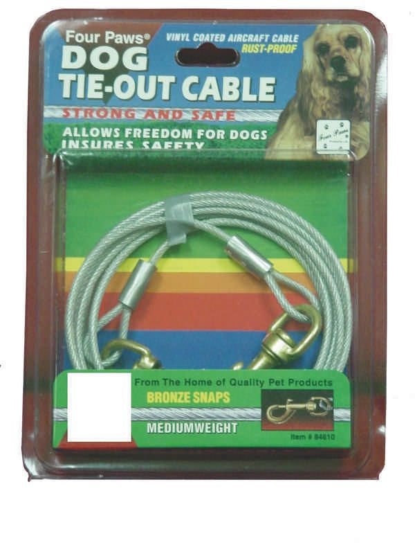 Medium Weight Tie Out Cable For Dogs 10 Ft Red