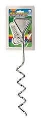 Spiral Tie Out Stake 5 x 1.25 x 24.75 Chrome
