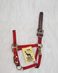Adjustable Halter/Latigo Overlay/Snap Pony Blk