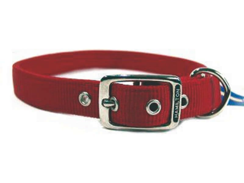 Double Nylon Dog Collar 2x0.25x0.25 Hot Pink