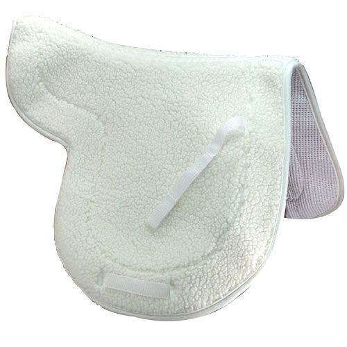 English Fleece Saddle Pad-Close Contact Horse Wht