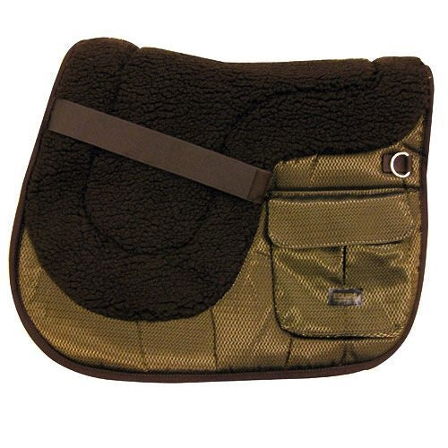 Iridescent Comfort Plus Pocket Saddle PadBk/Wh