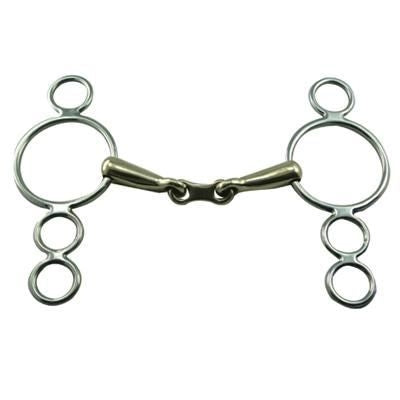 Coronet German Slvr Cont Solid French Gag Bit 5