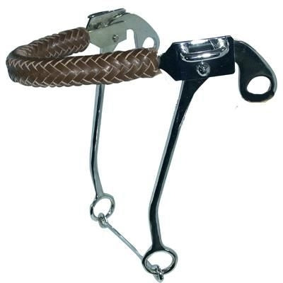 Coronet Braided Leather Nose Hackamore with o Curb 9