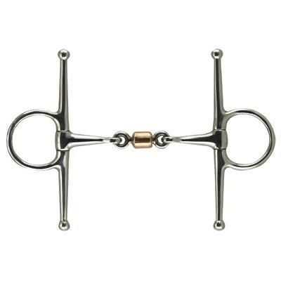 Coronet Copper Roller Link Full Cheek Bit 5