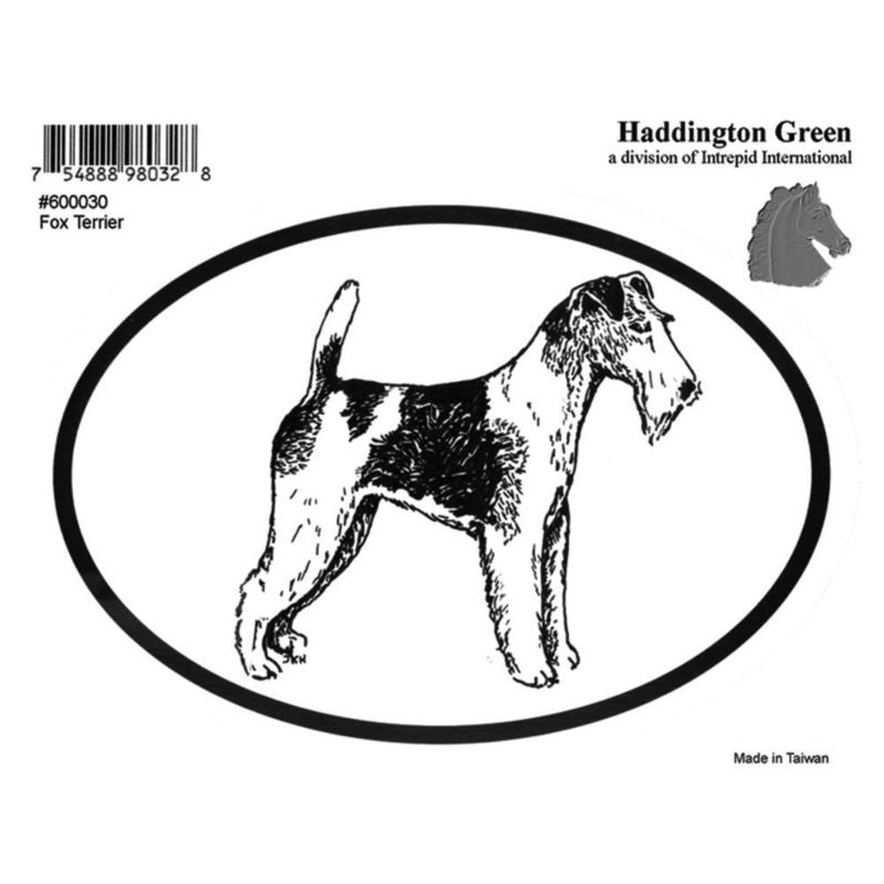 Dog Decal - Fox Terrier - Pack Of 6 5 x 4