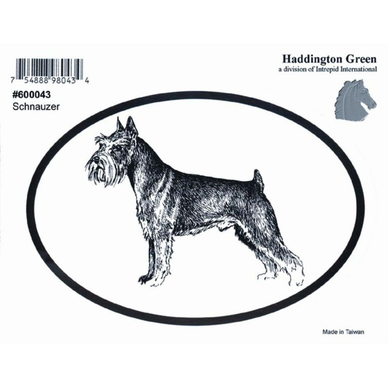 Dog Decal - Schnauzer - Pack Of 6 5 x 4