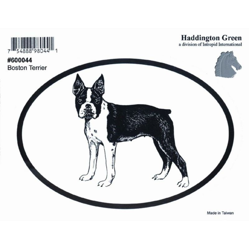 Dog Decal - Boston Terrier - Pack Of 6 5 x 4