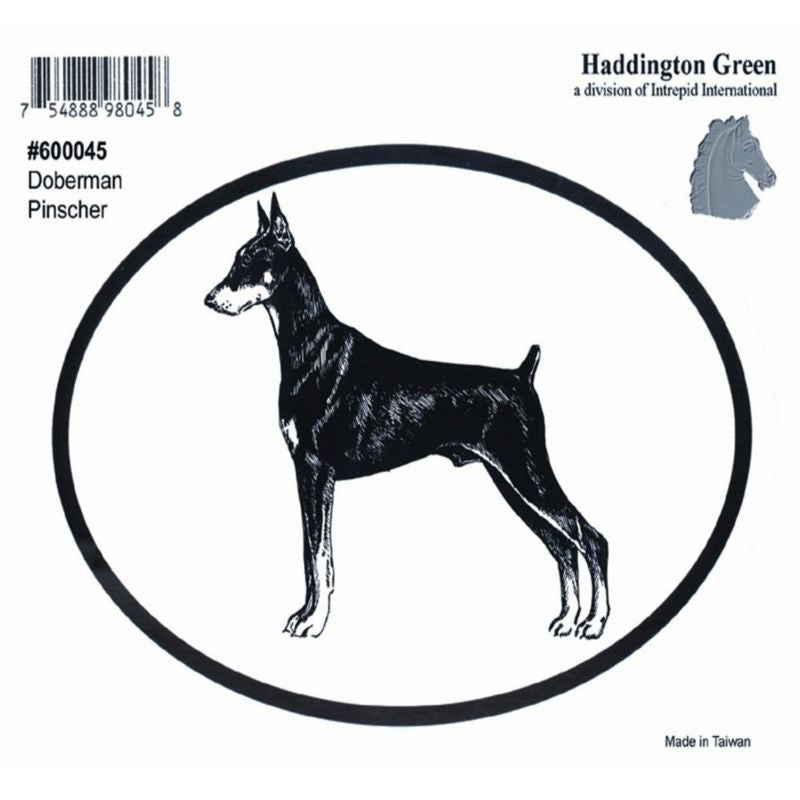 Dog Decal - Doberman Pincsher - Pack Of 6 5 x 4