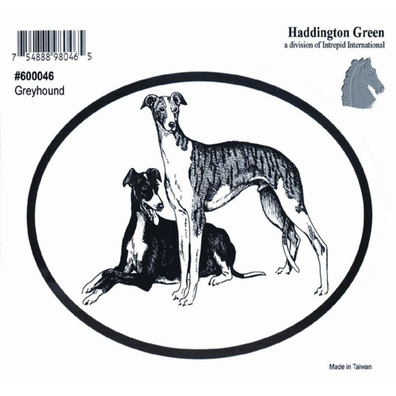 Dog Decal - Greyhound - Pack Of 6 5 x 4