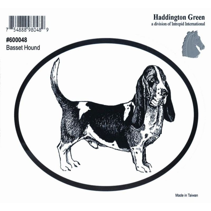 Dog Decal - Basset Hound - Pack Of 6 5 x 4