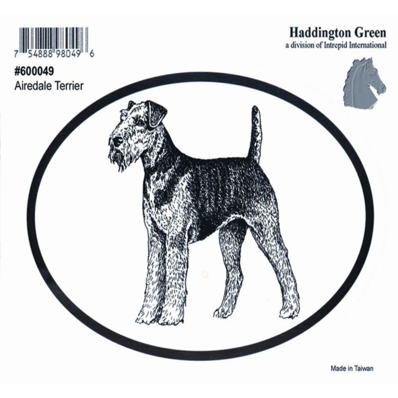 Dog Decal - Airedale Terrier - Pack Of 6 5 x 4