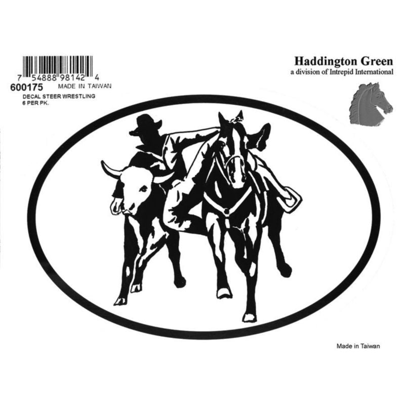 Decal - Steer Wrestler - Pack Of 6 5 x 4