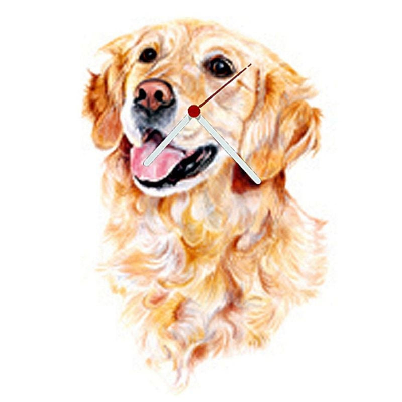 Golden Retriever Shaped Clock