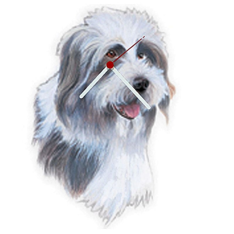 Bearded Collie Shaped Clock