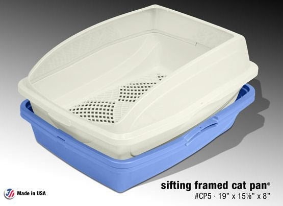 Sifting Cat Litter Pan With Frame 19x15 1/8x8