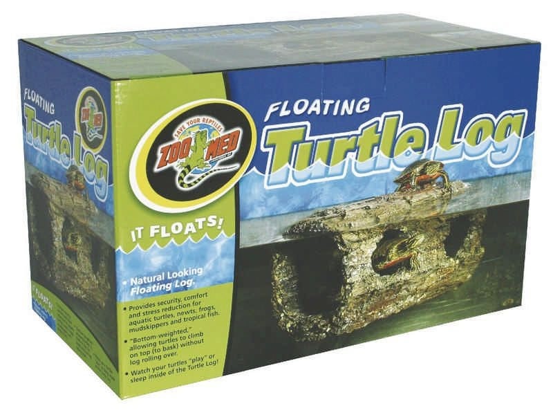 Floating Turtle Log Tank Decoration 12x5.5x5.5 Brn