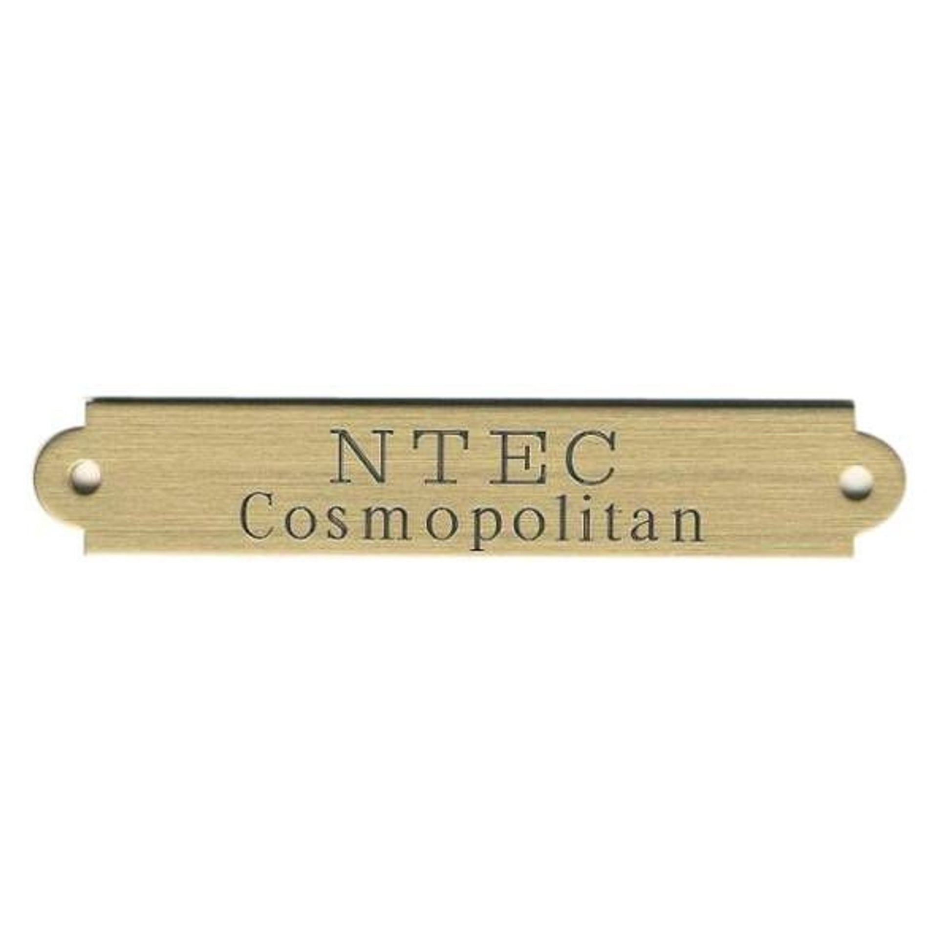 English Style Girth Plate 1/2 X 3 Brass
