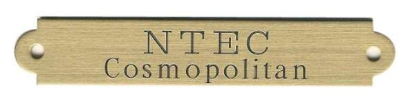 English Style Girth Plate 1/2 X 3 Brass