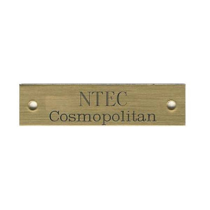 Beveled Style Girth Plate 1/2 X 3 Brass