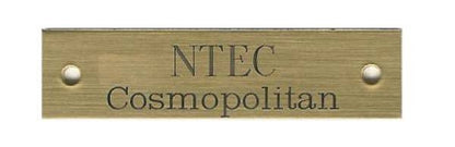 Beveled Style Girth Plate 1/2 X 3 Brass