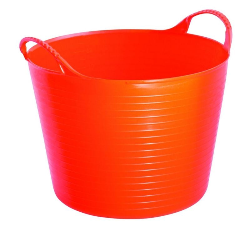 Flexible Small 2-Handled Tub 3.7 Gallon Orange