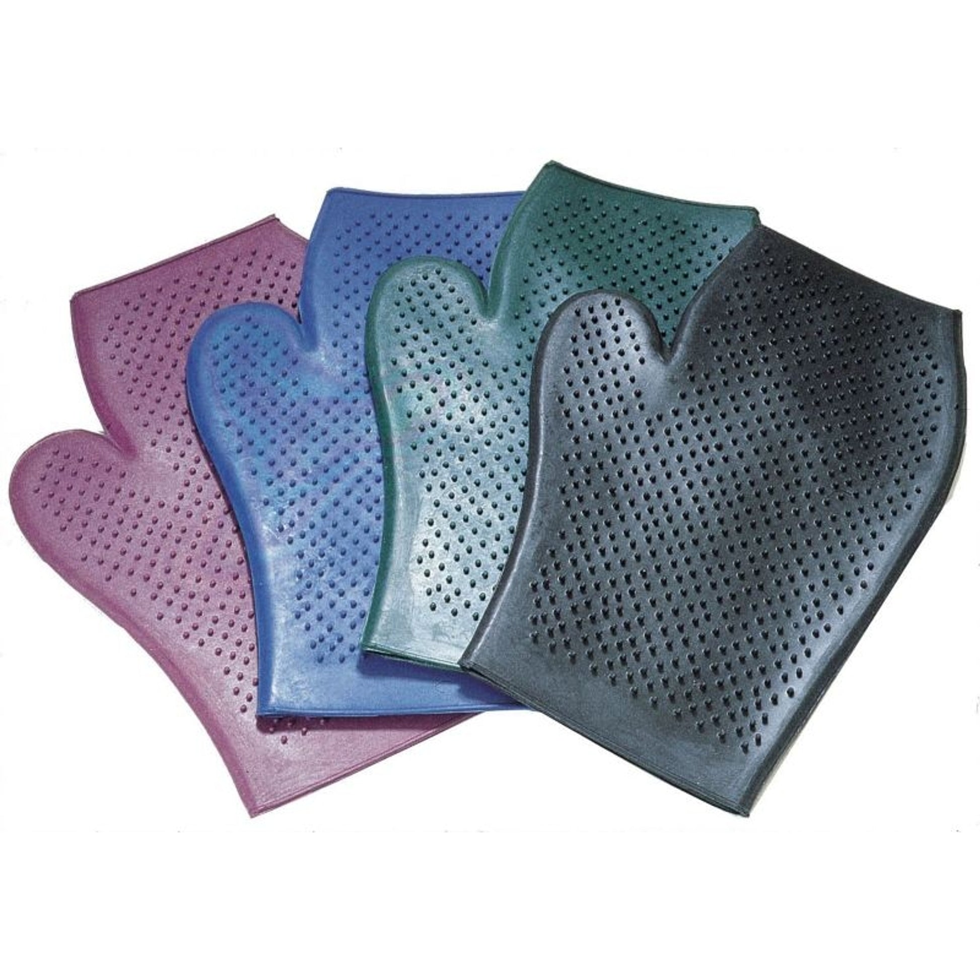 Rubber Grooming Mitt Large Royal Blue