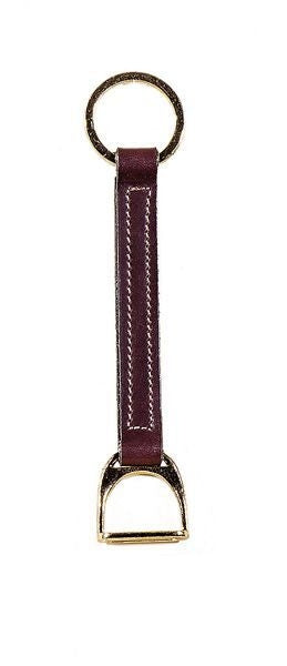 Tory Brass Stirrup Strap Key Ring 1/2Inx41/4In Blk