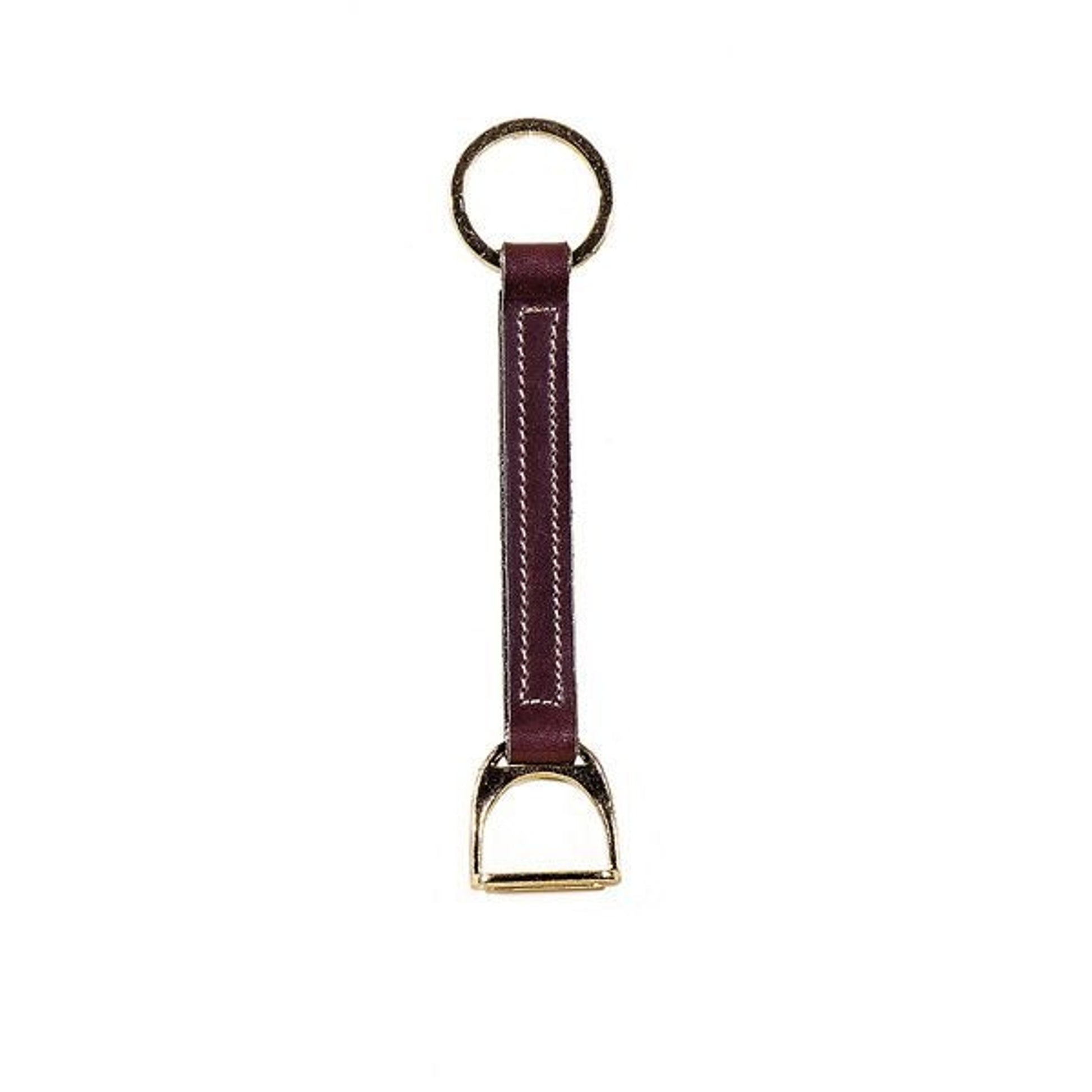 Tory Brass Stirrup Strap Key Ring 1/2Inx41/4In Blk