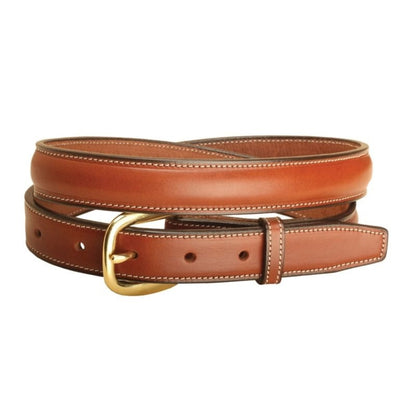 Tory Leather Leather Round Raised Belt 34 Oakbark