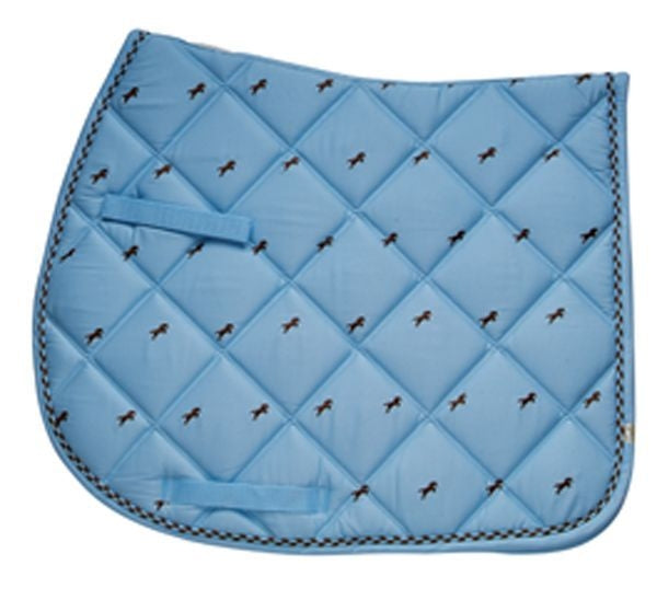 Lettia Embroidered AllPurpose Saddle PadBk/Wh
