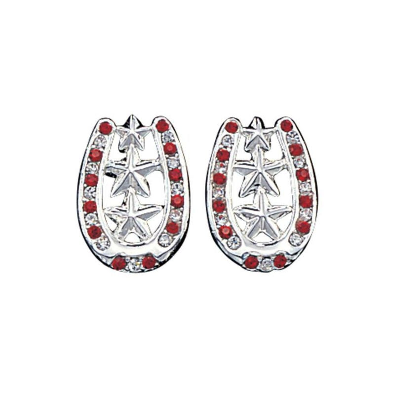 Montana Horseshoe Earrings Star Center/Rhinestones