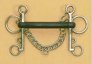 Centaur Stainless Steel Rubber Mullen Mouth Pelham
